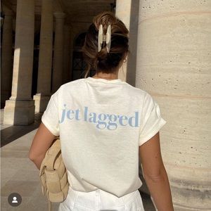 SUMMER FRIDAYS JETLAG MERCH T SHIRT size M/L BRAND NEW NEVER WORN